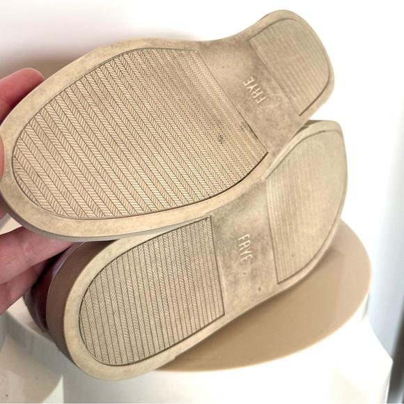 Frye Ivy Camel Leather Huarache Slip On Shoes - Picture 7 of 7